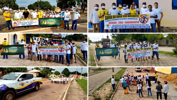 Caminhada integra atividades da Semana Estadual de Prevenção e Controle das Arboviroses em Barra do Ouro 
