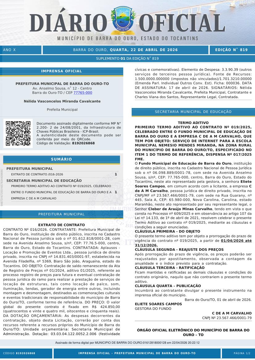 Capa da edição