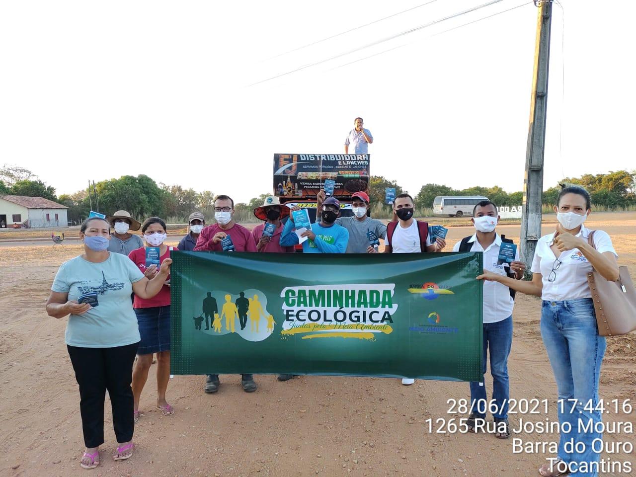 Secretaria de Meio Ambiente de Barra do Ouro promove Caminhada Ecológica, e conscientiza população sobre despejo do lixo urbano
