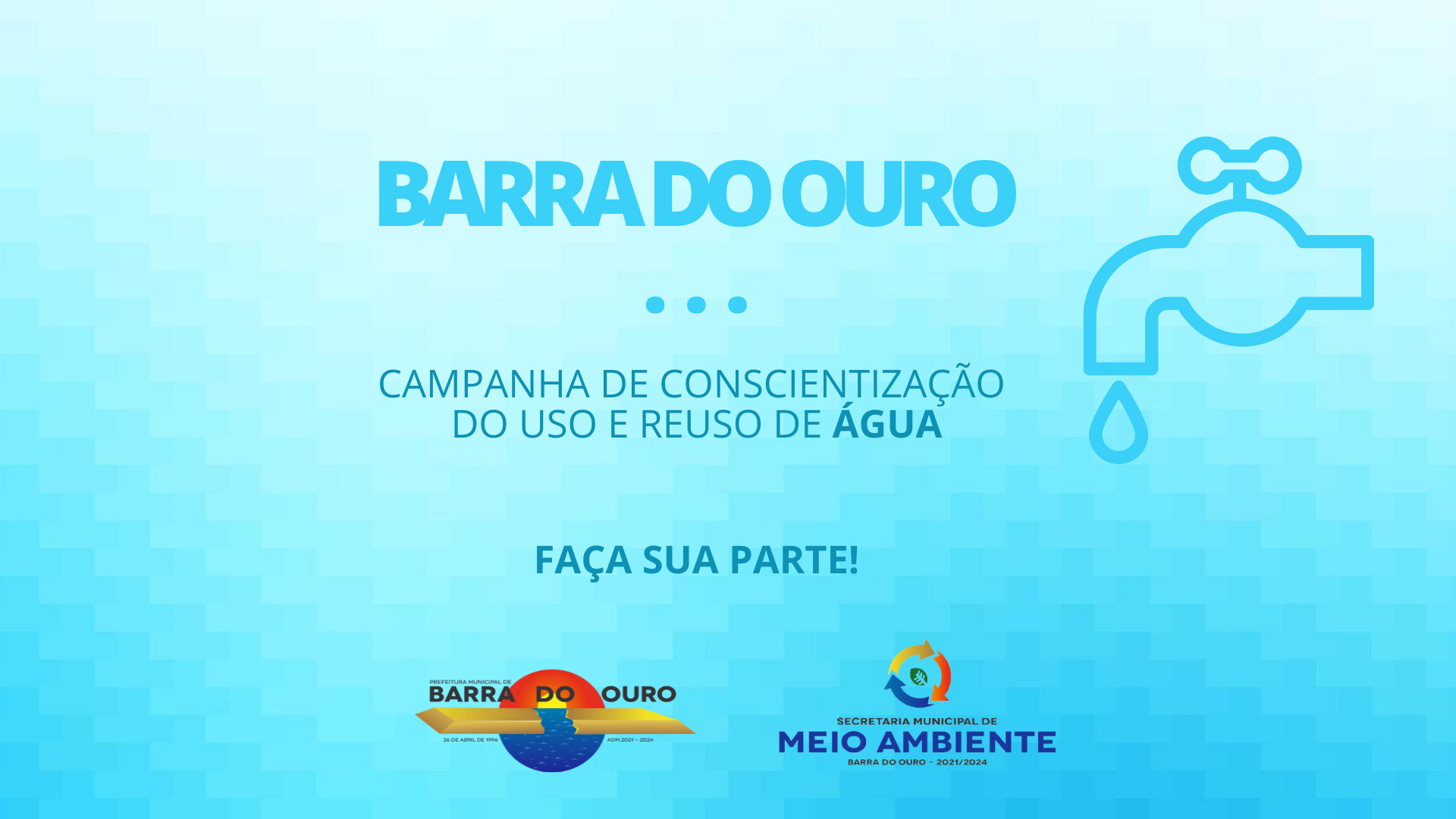 Barra do Ouro conscientiza população sobre uso e reuso consciente de água 