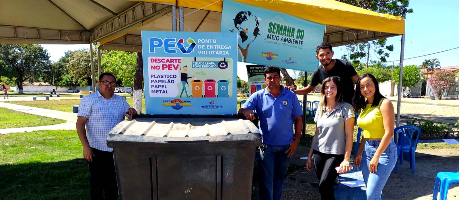 Semana do Meio Ambiente: instalação de primeiro ponto de entrega voluntário de resíduos sólidos em Barra do Ouro