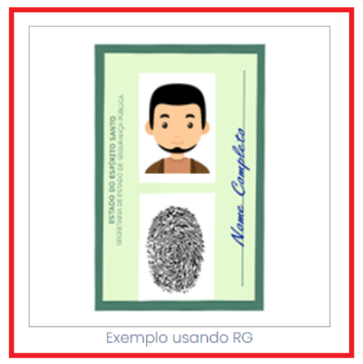 Exemplo: Frente do documento