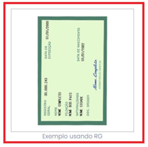 Exemplo: Verso do documento